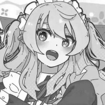 动漫女生头像黑白漫画图片