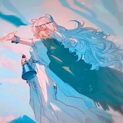 女生精致插画头像动漫图片