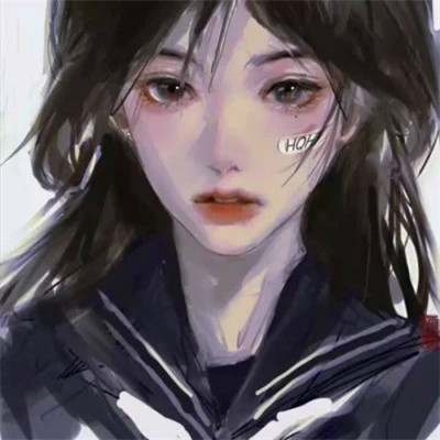 女生精致插画头像动漫图片
