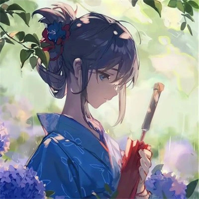 女生精致插画头像动漫图片