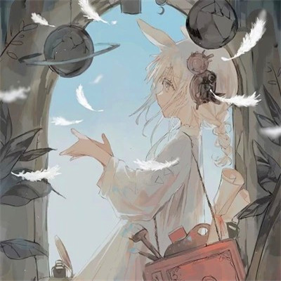 女生精致插画头像动漫图片