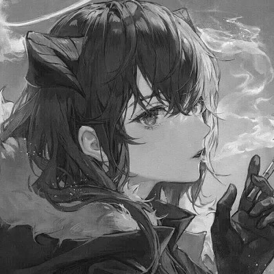 女头像黑白动漫