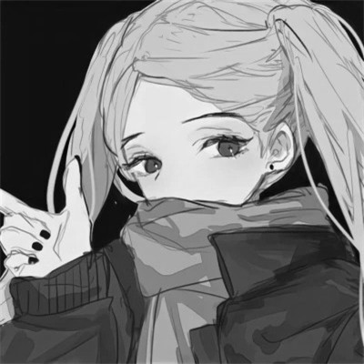 女头像黑白动漫