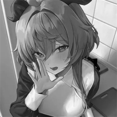 女头像黑白动漫