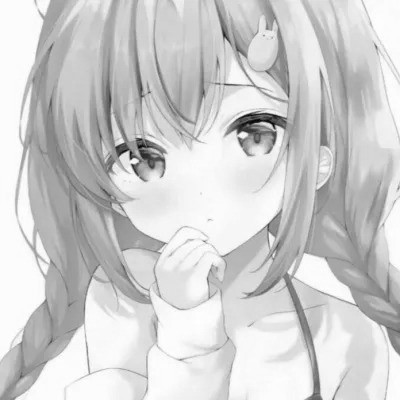 女头像黑白动漫