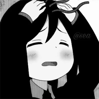 女头像黑白动漫