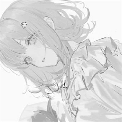 女头像黑白动漫