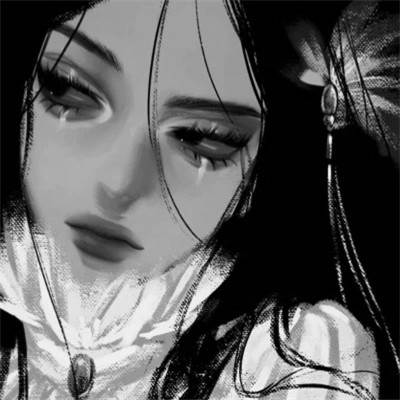 女头像黑白动漫