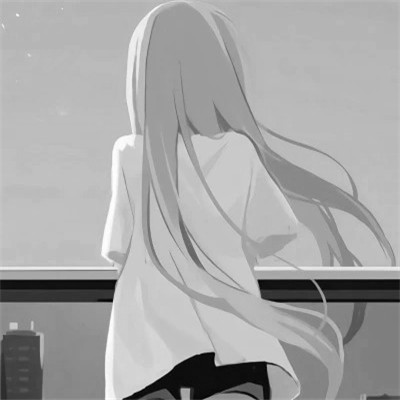 女头像黑白动漫
