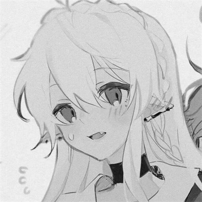 女头像黑白动漫