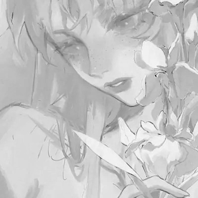 女头像黑白动漫
