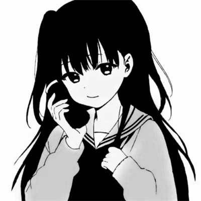 女头像黑白动漫