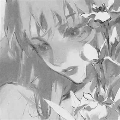 女头像黑白动漫
