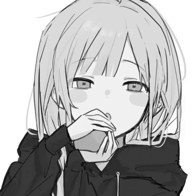 女头像黑白动漫