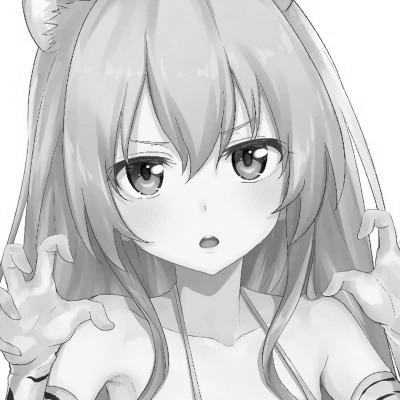 动漫女生头像高清黑白图片