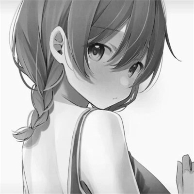 高级感黑白动漫头像女生图片