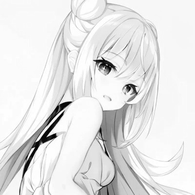 高级感黑白动漫头像女生图片