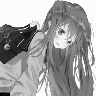 高级感黑白动漫头像女生图片