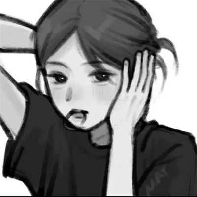 高级感黑白动漫头像女生图片
