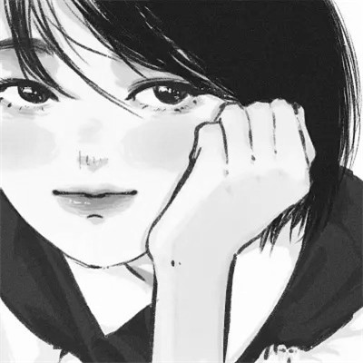 高级感黑白动漫头像女生图片