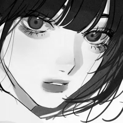 高级感黑白动漫头像女生图片