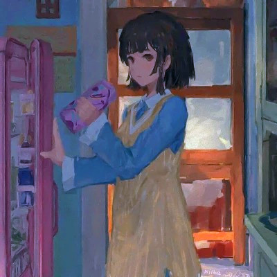女生头像高级质感干净动漫
