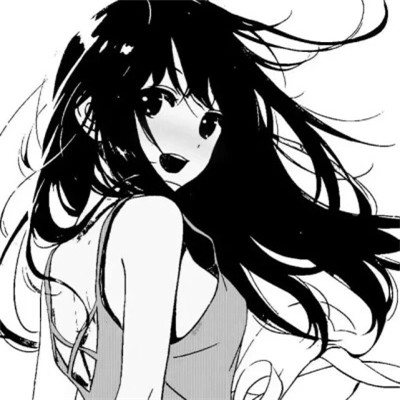 动漫女头黑白高级感图片