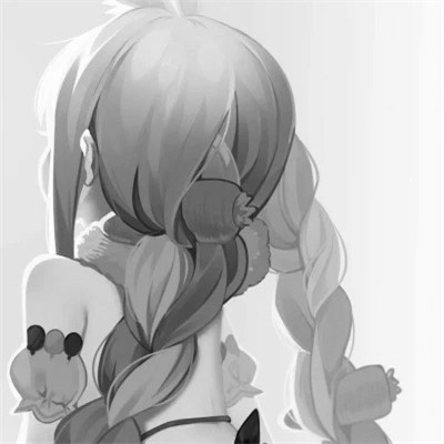 动漫女头黑白高级感图片