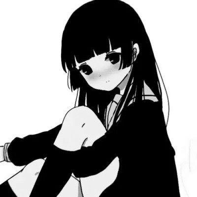 高级感黑白动漫女头