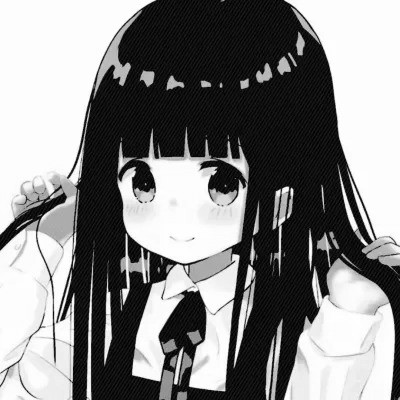 高级感黑白动漫女头