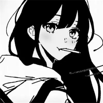 高级感黑白动漫女头