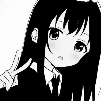 高级感黑白动漫女头
