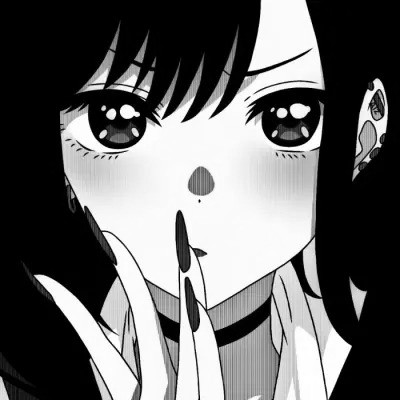 高级感黑白动漫女头