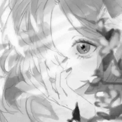 高级感黑白动漫女头