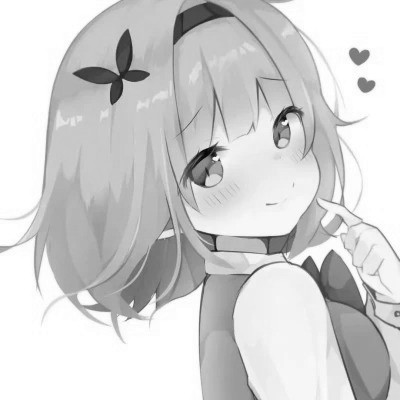 高级感黑白动漫女头