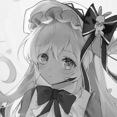 高级感黑白动漫女头