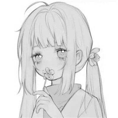 高级感黑白动漫女头