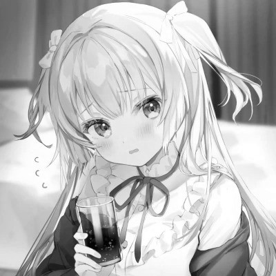 高级感黑白动漫女头
