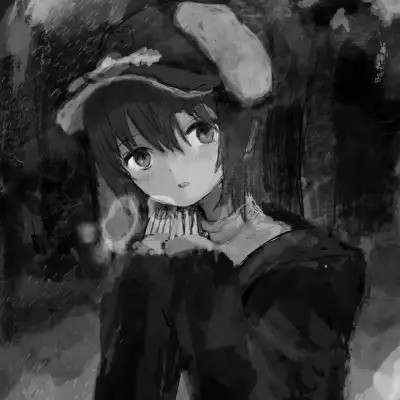 高级感黑白动漫女头