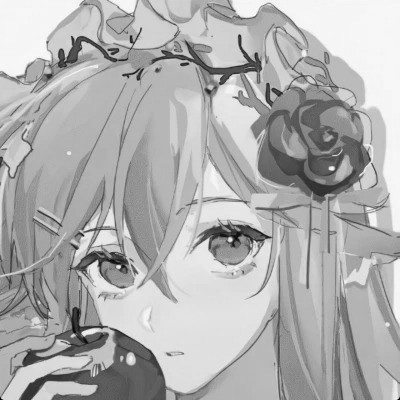 高级感黑白动漫女头