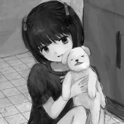高级感黑白动漫女头