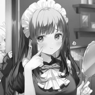 高级感黑白动漫女头