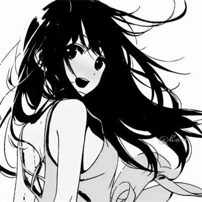 高级感黑白动漫女头