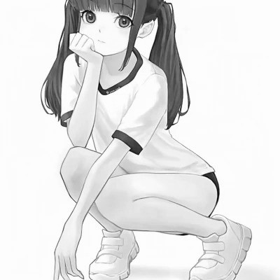 高级感黑白动漫女头