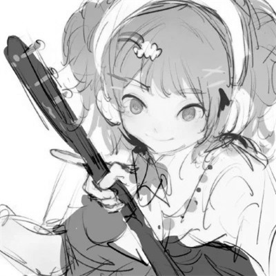 高级感黑白动漫女头