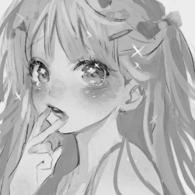 高级感黑白动漫女头