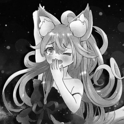 高级感黑白动漫女头