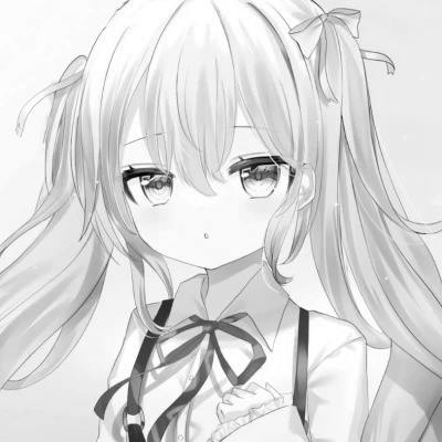 高级感黑白动漫女头