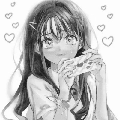 高级感黑白动漫女头