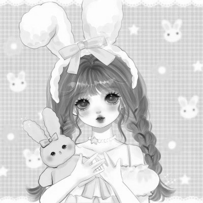 高级感黑白动漫女头
